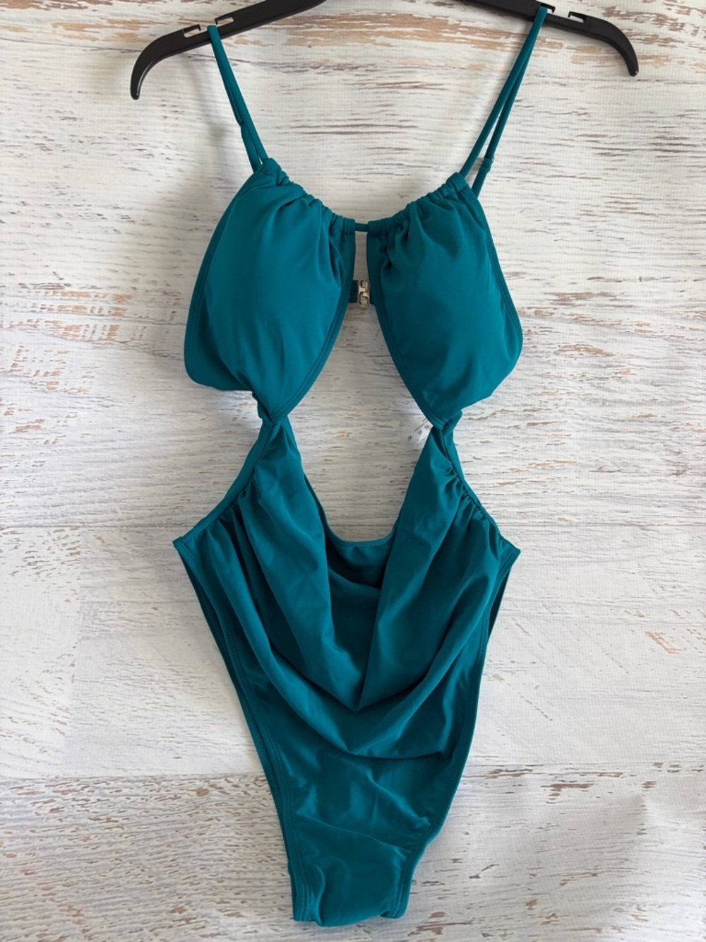 Women’s Teal Cutout One-Piece Swimsuit